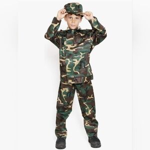 Kids Camouflage Jacket and Pants Set - Green Camo